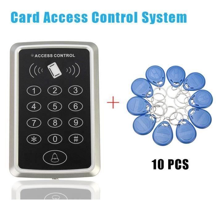 Serrure De Porte RFID De Contrôle D'accès Clavier Numérique Panneau Lecteur Avec 10PCS Porte-clés ma42943