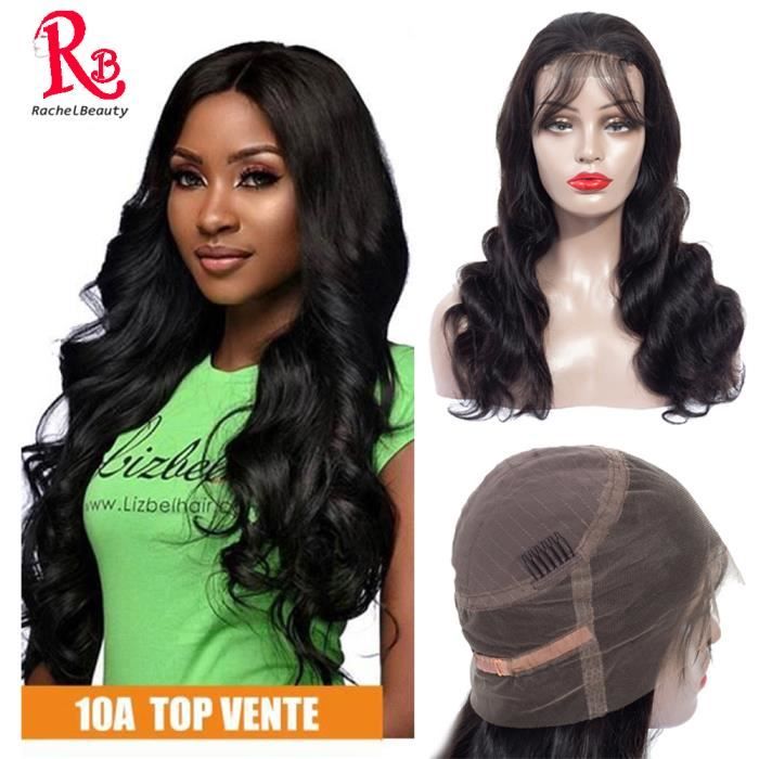 LUCKFEN 14- Perruque Bresiliens Ondulé 360 Lace Wig Grade 10A Cheveux Humains Naturel Wig