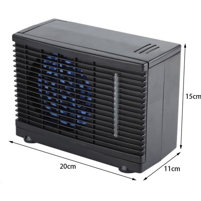 Mini voiture climatiseur ventilateur, portable 12V voiture camion intérieur maison climatiseur refroidisseur d'eau évaporative