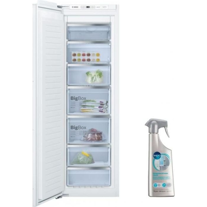 BOSCH Congélateur armoire intégrable Froid ventilé 212L Autonomie 8h No-Frost 55 Blanc