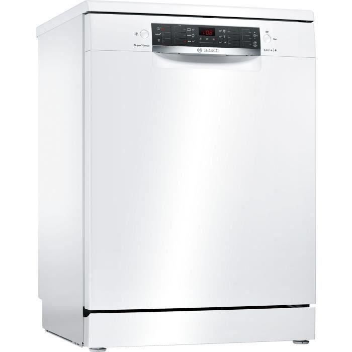 Lave-vaisselle pose libre BOSCH SMS46JW03E Série 4 - 13 couverts - Largeur 60 cm - 44 dB - Blanc