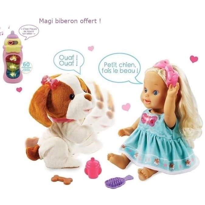 VTECH - Little Love - Lou joue avec son toutou & Magi biberon interactif
