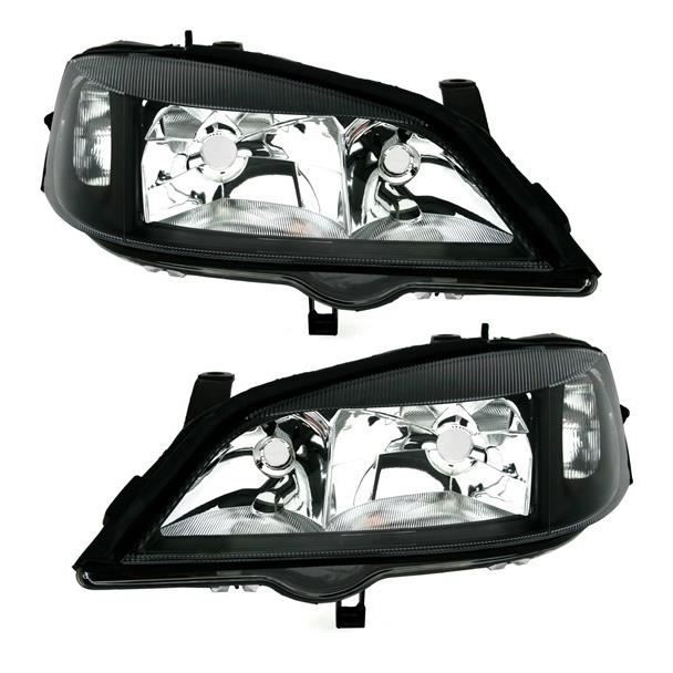 2 Phares Avant Noirs Pour Opel Astra G 1998 - Kit Gauche + Droite - Ampoules H7/HB3 - Neuf