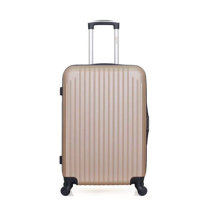 HERO – VALISE WEEK-END - ABS – 65cm – 4 roues – CARPATES – BEIGE