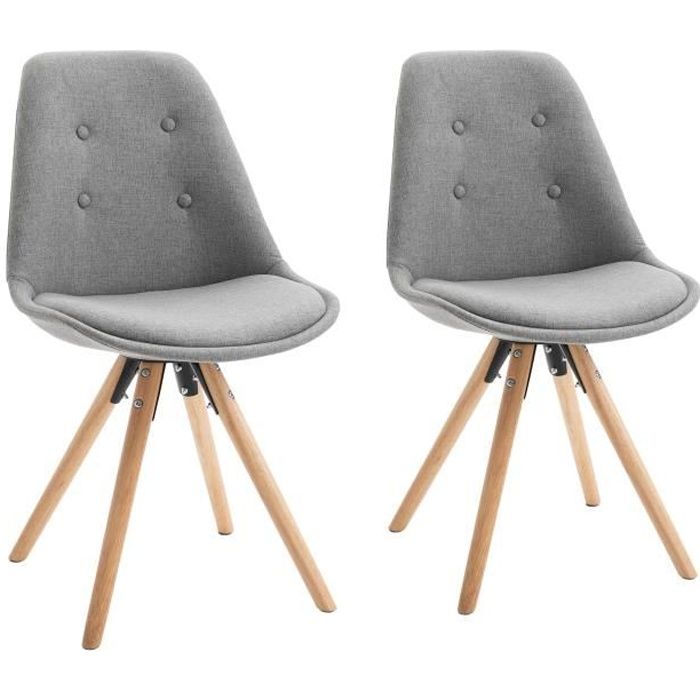 P40 x L40 cm PEGANE Lot de 4 galettes Chaise 5 Boutons Ivoire