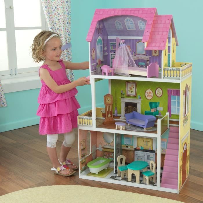 KidKraft Maison de poupées 3 étages Florence 70,1x32,5x127 cm 65850