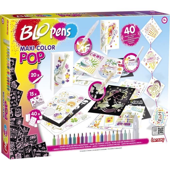 Blopens - Maxi Color Pop - Activités Artistiques - Coloriage et Dessins - Dès 5 ans - Lansay