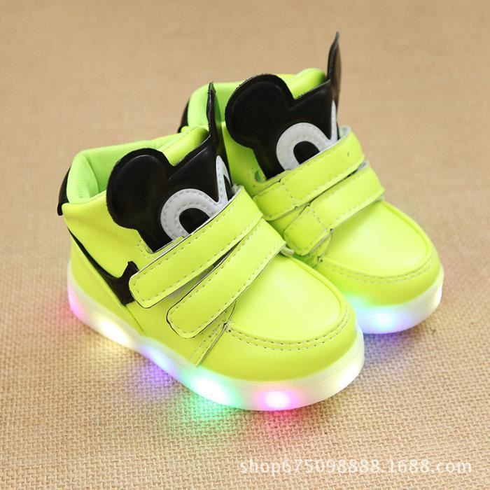 Chaussures de course pour garçons Filles LED Lumineux Chaussures de Sport en Plein air Enfant de Basket-Ball de Mode
