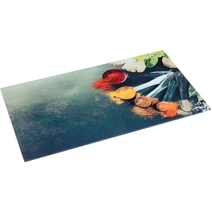 Planche à Découper Verre -Épices- 30x52cm Multicolore