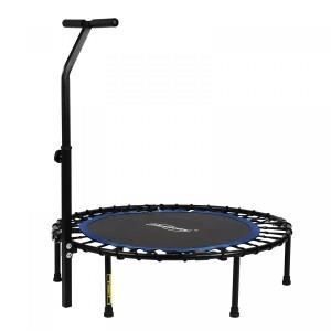 Physionics® Mini Trampoline Fitness - Pliable, Poignée Réglable, Ø 101 cm, Usage Intérieur/Extérieur - Trampoline de Gym, Aérobic