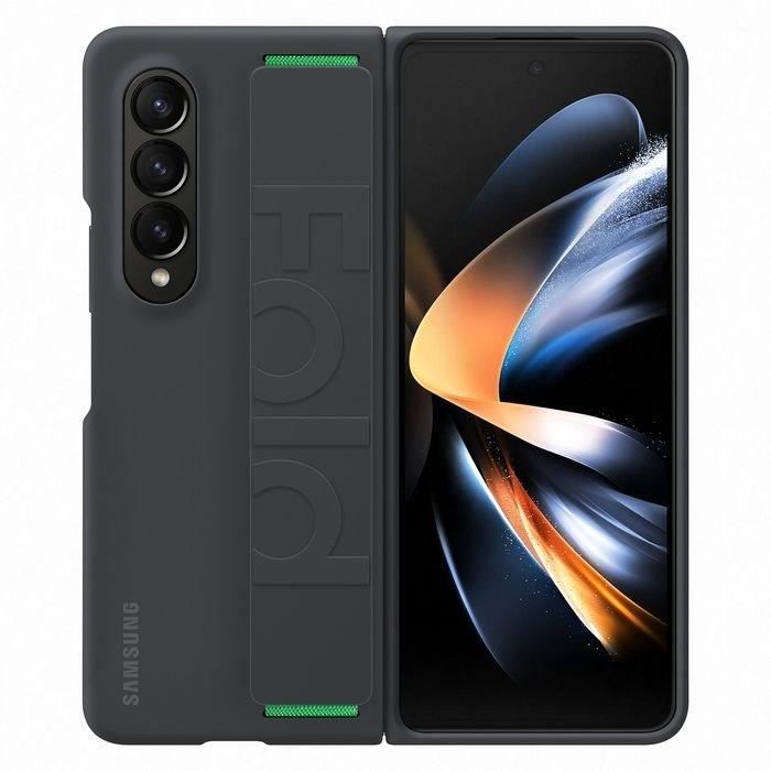 Coque silicone avec lanière SAMSUNG Galaxy Z Fold4 Noir