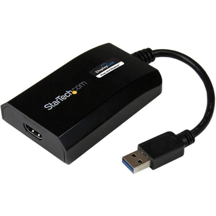 StarTech.com Adaptateur vidéo USB 3.0 vers HDMI pour Mac/PC - Carte graphique externe certifié DisplayLink - 1080p (USB32HDPRO)