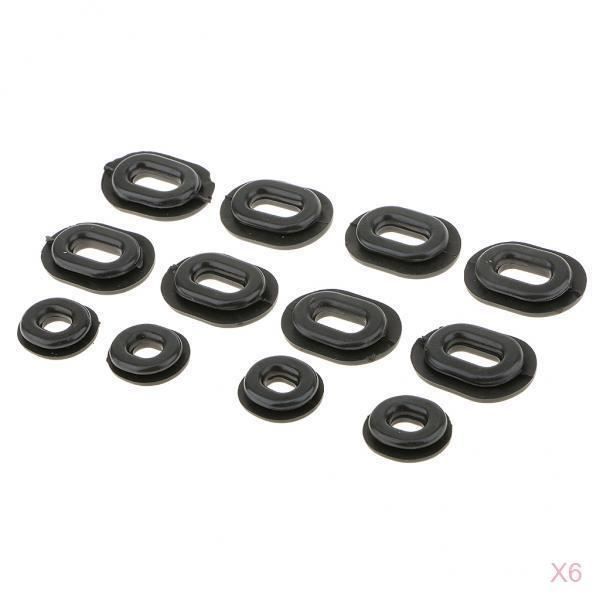 Rondelle de Carénage de Panneau Latéral Simple D'oeillet En Caoutchouc 72pcs pour