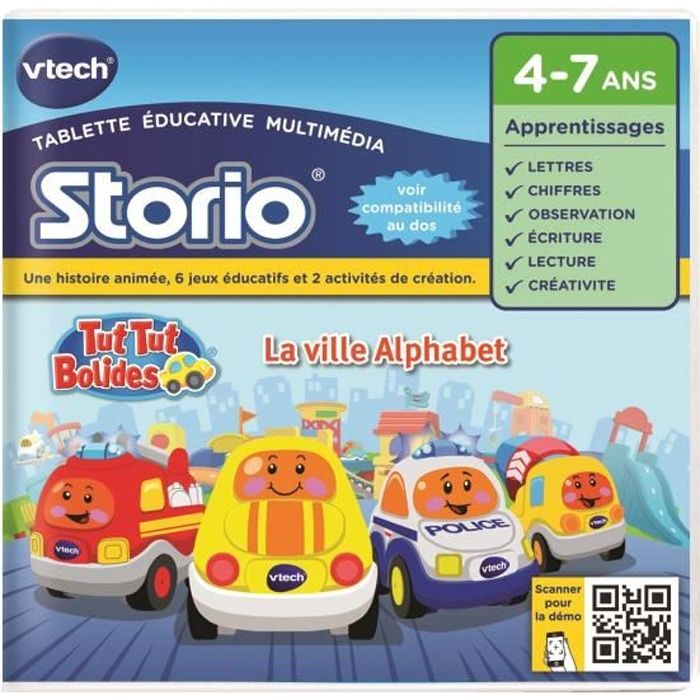 VTECH - Jeu Éducatif Storio - Tut Tut Bolides Ma Ville Alpha