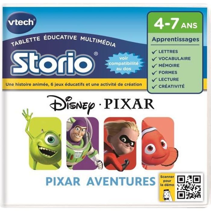 VTECH Jeu Educatif Storio Pixar Aventures