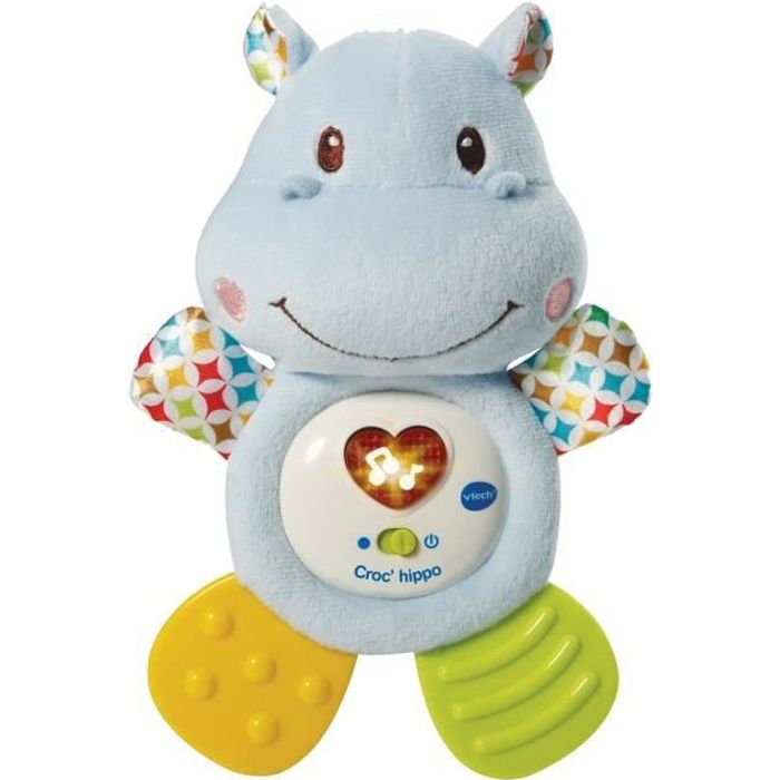 VTECH BABY - Hochet Croc'Hippo - Peluche Texturée