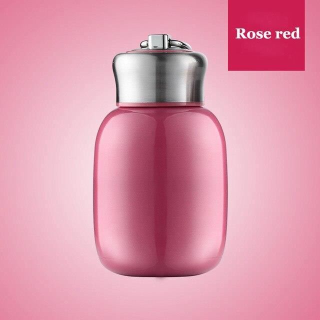 GOURDE BIDON,Rose Red-200ml--Mini bouteille à café isotherme en acier inoxydable de 200ML-280ML, tasses et Mugs, pour boissons chaud