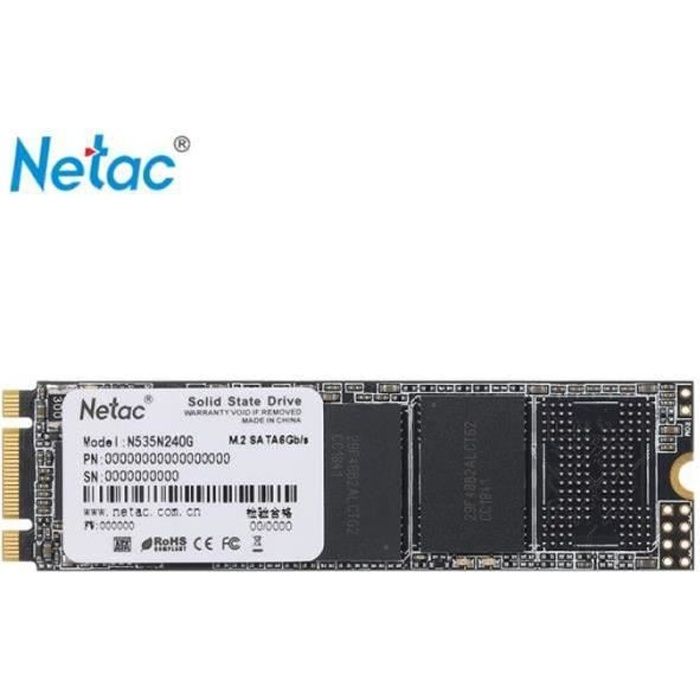 QQ44151-Netac N535N M.2 2280 SSD SATAIII 6 Gb - s 240 Go PCIe Gen3 3D NAND Flash Lecteur Flash SSD1375