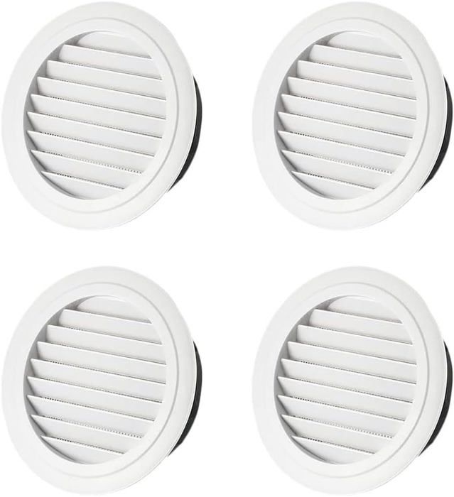 DOKRIN Lot De 4 Grilles De Ventilation 120 Mm - Protection Pour Ventilateur PC, Boîtier - Métal, Réutilisable