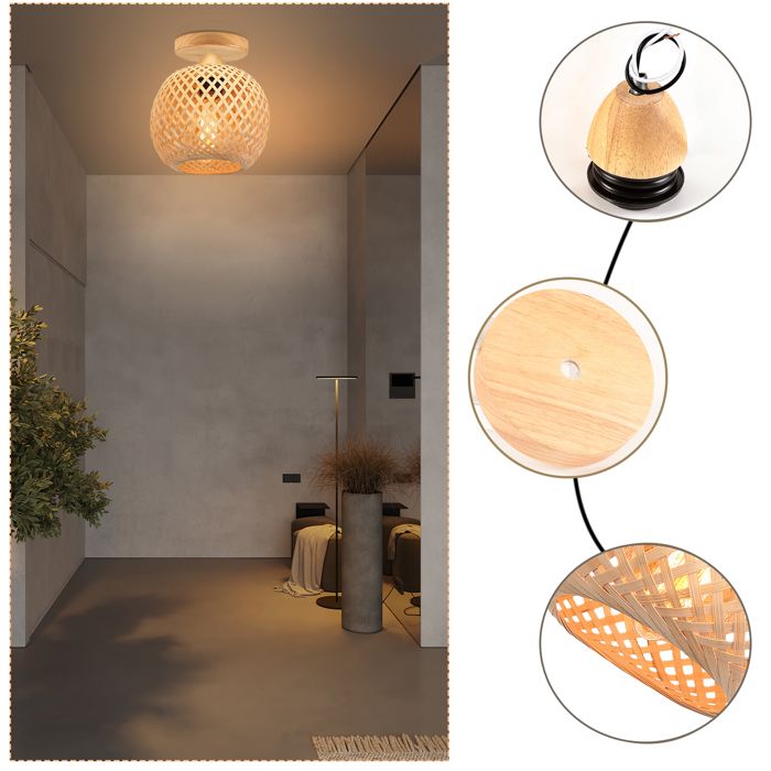 Plafonnier en bambou tressé : un style ethnique et chic
