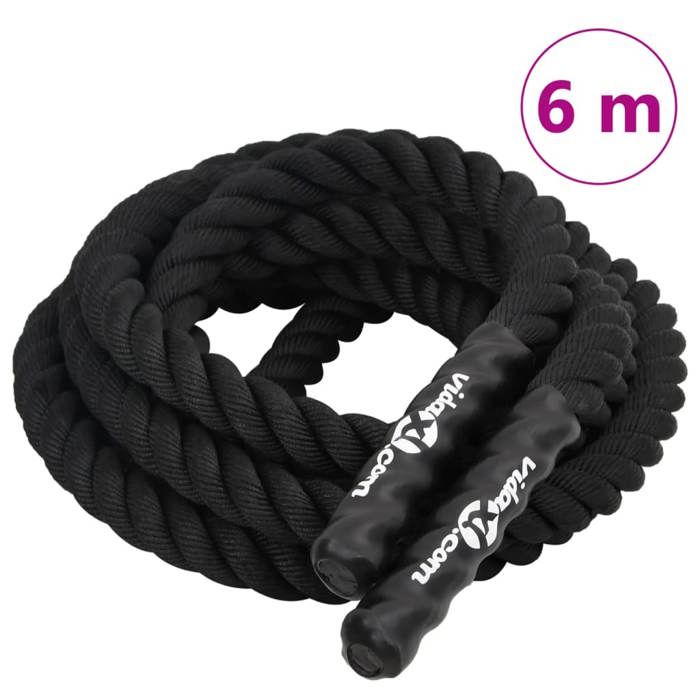 Corde De Combat Pour Les Exercices D’agilité – Noir, 6,10 M