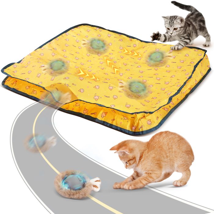 Comparer les prix de Jouets pour Chat Balle pour Chats Adultes d'intérieur-Jouet interactif Automatique pour Chat-Jeu de Capture de Souris à Cache-Cache