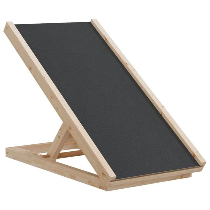 Rampe pour chiens - vidaXL - 70x35 cm - Gris - Bois de sapin massif - Hauteur réglable 30-45 cm - Charge max 25 kg Rampe pour chiens - vidaXL - 70x35 cm - Gris - Bois de sapin massif - Hauteur réglable 30-45 cm - Charge max 25 kg