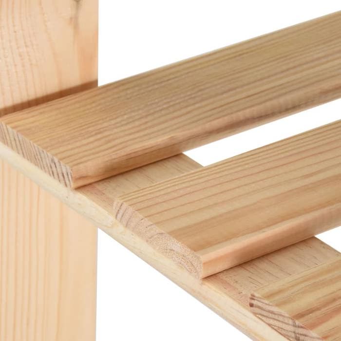 Étagère de stockage en pin massif - WIENS - 5 niveaux - 80x285x170 cm - Brun - Kit anti-basculement - Facile à nettoyer
