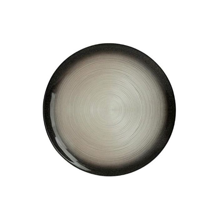 Lot de 6 Assiettes de Présentation Jem 33cm Noir & Argent