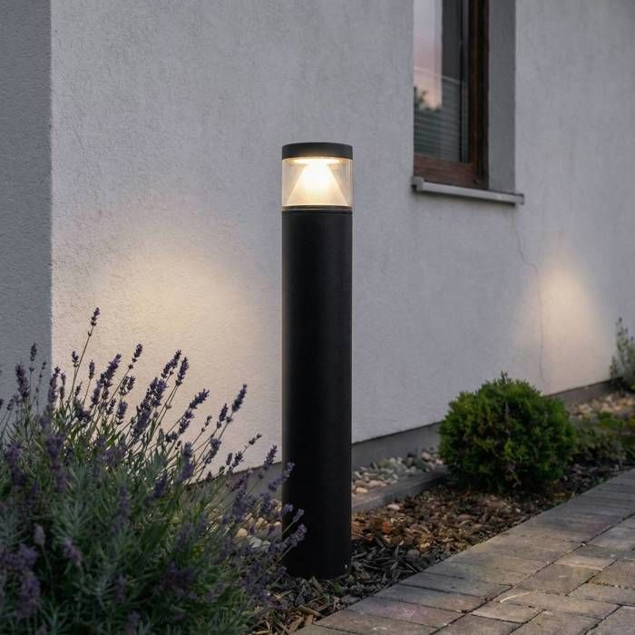 LED Eclairage Exterieur Darja (Moderne) en Gris Aluminium (1 lampe à) Luminaire Lampe Jardin Borne Lumineuse