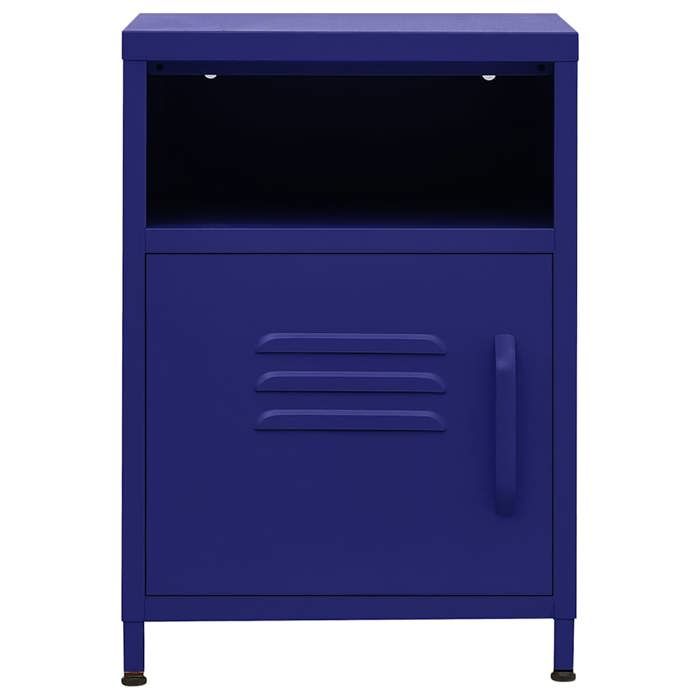 Petite Table intérieure - Table de chevet Bleu marine 35x35x51 cm Acier - design élégant(63010)