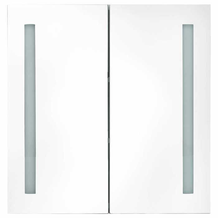 Magnifique Armoire de salle de bain à miroir LED 62x14x60 cm - design polyvalent - pour maison - Anthracite 14.95 kg 2026_471645
