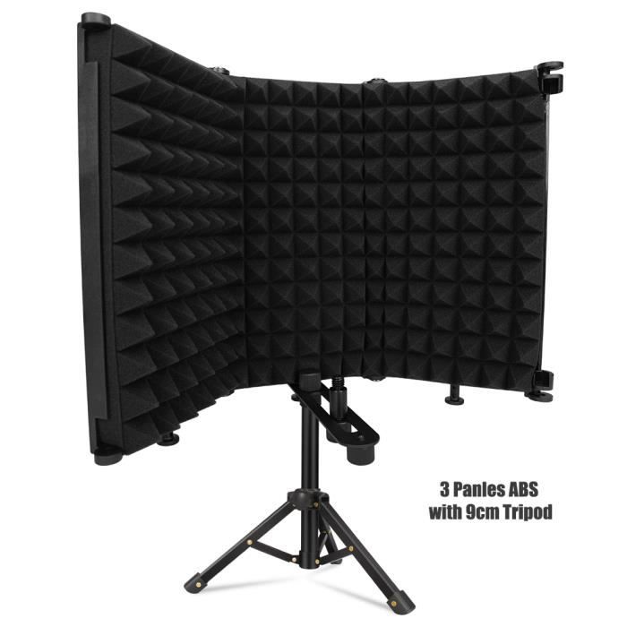 3A-9 Bouclier d'isolation pour Microphone de Studio, pliable, en mousse ...