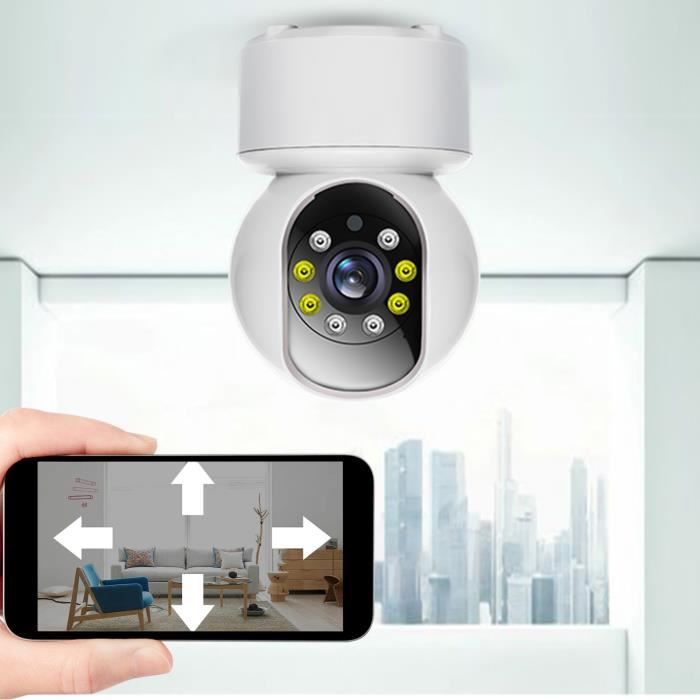 ZOSI 1080P Caméra Surveillance WiFi IP Pan/Tilt 355°/110° Two-way Audio