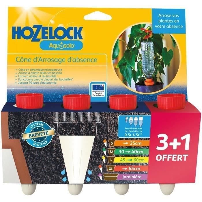 HOZELOCK Cône arrosage céramique Aquasolo rouge x4 blister