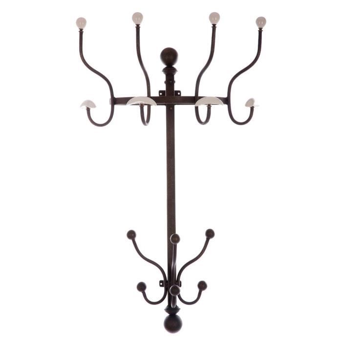 Porte Manteaux Mural Fer Et Porcelaine Autres Noir Achat Vente Porte Manteau Cdiscount