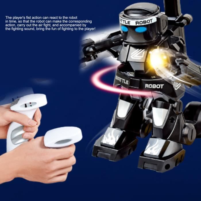 Robot Jouet Joellfuner – Télécommandé Avec Boules Et Boucliers, Contrôle Gestuel, Yeux LED, Musique, Danse, Programmation – Cadeau Pour Enfants Garçons Et Filles (Blanc)