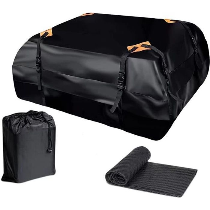 Coffre de toit pliable de voyage extérieur 600D, 112*87*44cm, sac de toit, avec patin antidérapant.