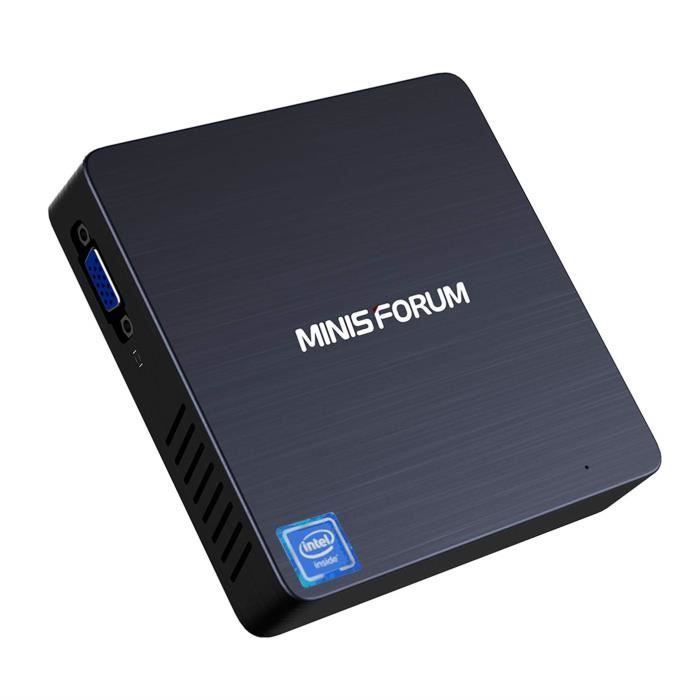 Achat Ordinateur de bureau N33 Fanless Mini PC Intel Celeron N3350 (up to 2.4 GHz) Windows 10 Pro 64-bit OS, 4GB LPDDR4 Ram- 64GB eMMC-Soutien SSD, HDMI&VGA Ou pas cher