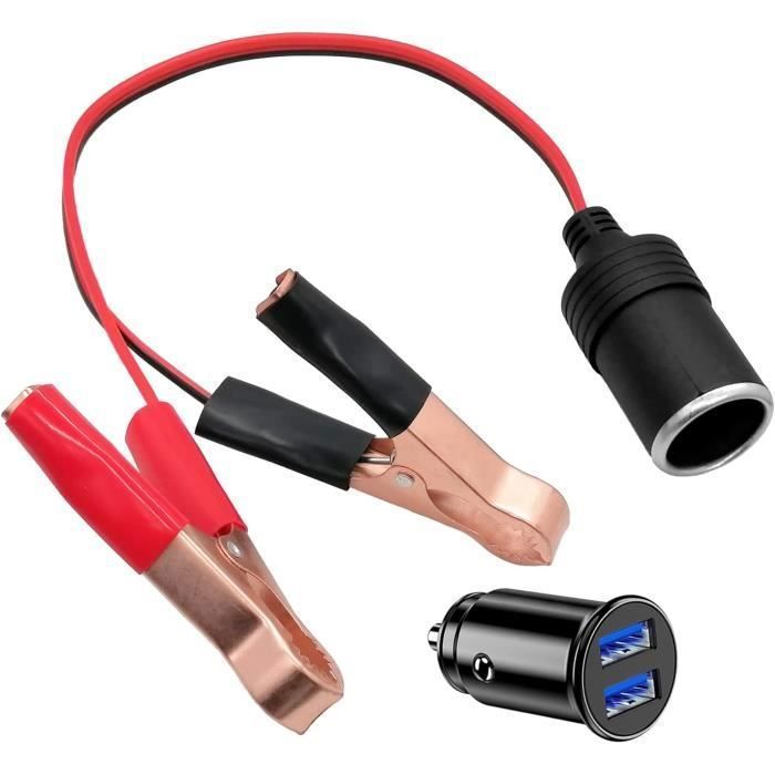 Adaptateur Double USB Pour Allume-cigare Voiture 12V/24V - Chargeur Puissant