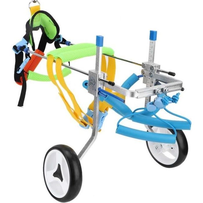 Chariot Fauteuil Roulant à 2 Roulettes Chien Chat Handicapé Outil Marche Aide XS