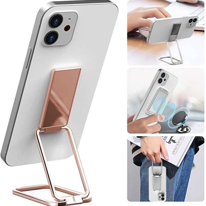 Support Pliable Pour Téléphone Et Tablette - Lot De 3 - Design Effet Marbre - Poignée Airbag Confortable - Rétractable - 7