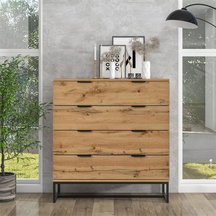 Commode à 6 Tiroirs Avec Portes Blanches, Meuble De Rangement Pratique Pour Salon Et Chambre 120x40x76 Cm 87841060