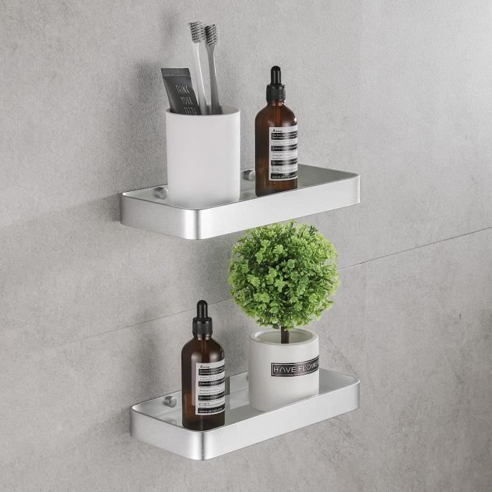 HANFU Etagere Douche Sans Percage, Etagere Salle de Bain Pose Murale