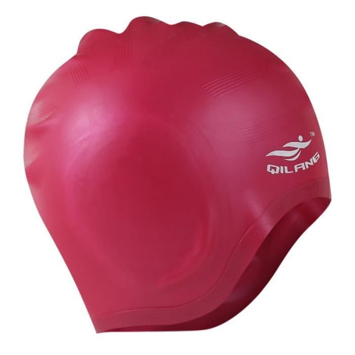 Lot De 2 Bonnets De Bain Enfants Silicone - Modèles Poisson Rouge Et Requin, Étanchéité Parfaite