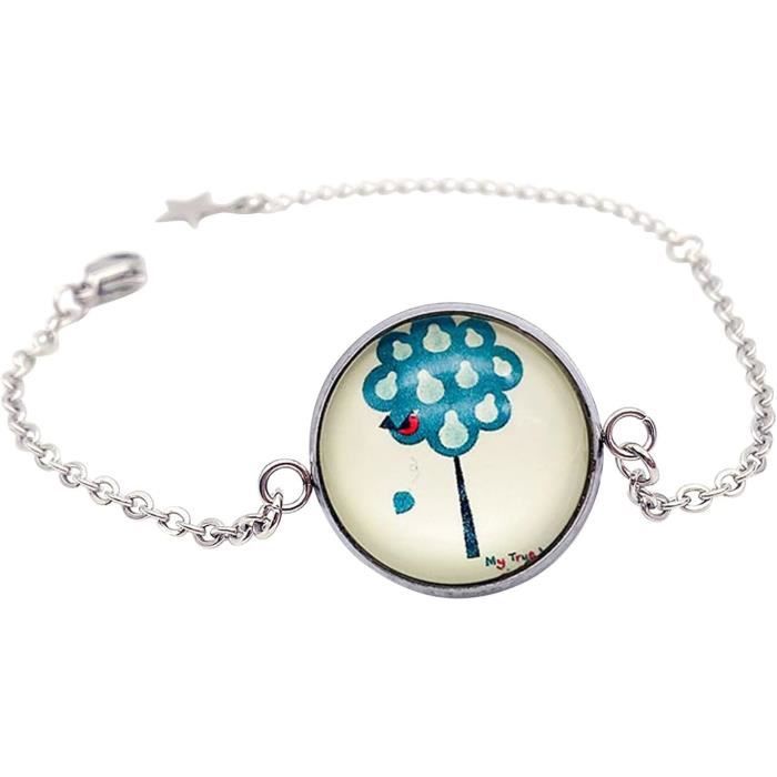 Bracelet De Noël Père Noël Bonhomme De Neige Bracelet En De Temps En Acier Inoxydable 0 Couple 