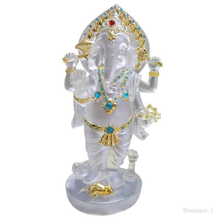 Tissu Art Sérigraphie Traditionnel Hindou - Éléphant Dieu Erawan - 30 Cm