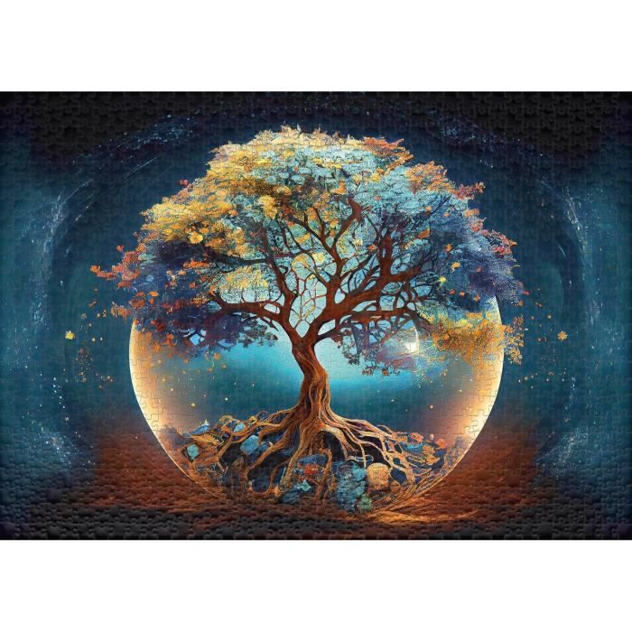 Puzzle 1000 pièces Arbre de Vie Mythique Motif Puzzle Spirituel avec  l'arbre de Vie comme Symbole de Force de santé et d'immortalité