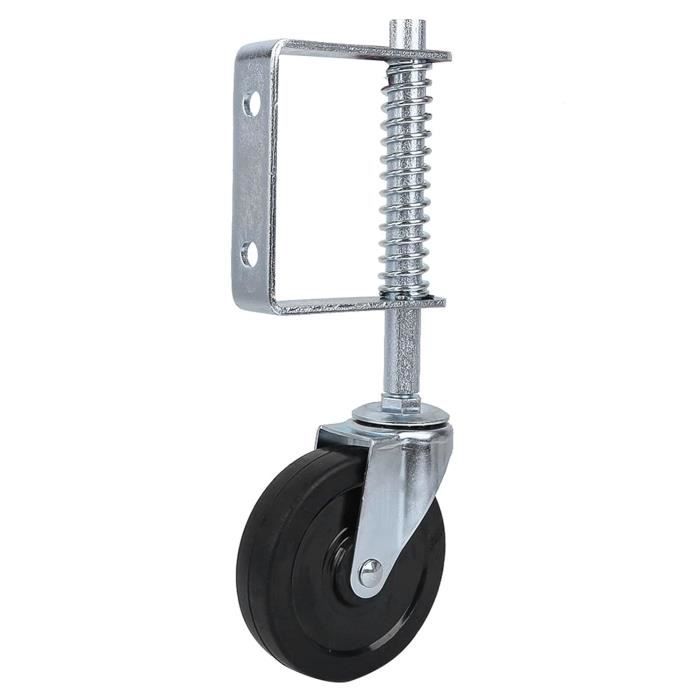 Roulette Pour Meuble Roue De Portail Robuste 100mm Roulettes à Ressort Roulettes Pivotantes Roue De Portail Pour Portail En Bois Et Cloture Capacite 100 Kg Argent 84693096 Roulette Meuble