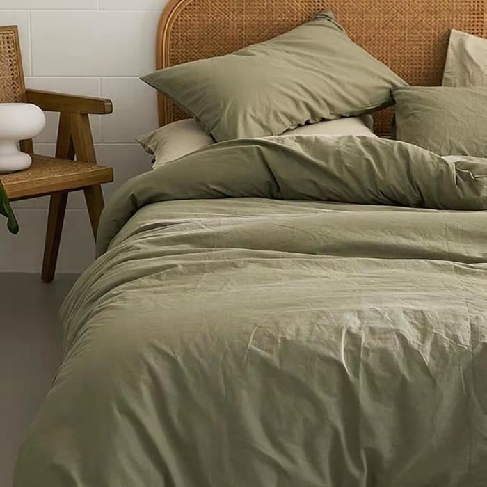 Housse De Couette 220X240 Microfibre - Parure De Lit 220 X 240 Adulte 2 Personnes Avec À